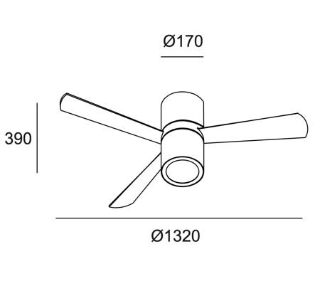 LEDS C4 FORMENTERA ceiling fan white