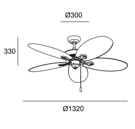 LEDS C4 PHUKET ceiling fan light brown