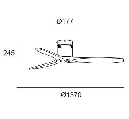 LEDS C4 STEM ceiling fan dark brown silver