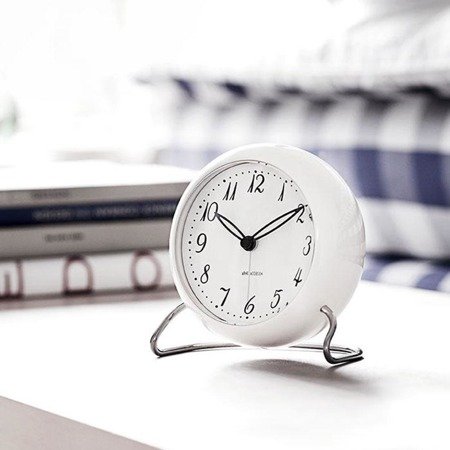 LK Table clock Ø11 cm white