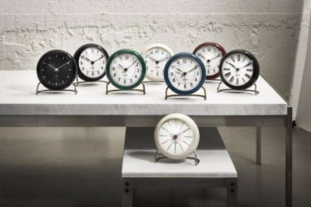 LK Table clock Ø11 cm white