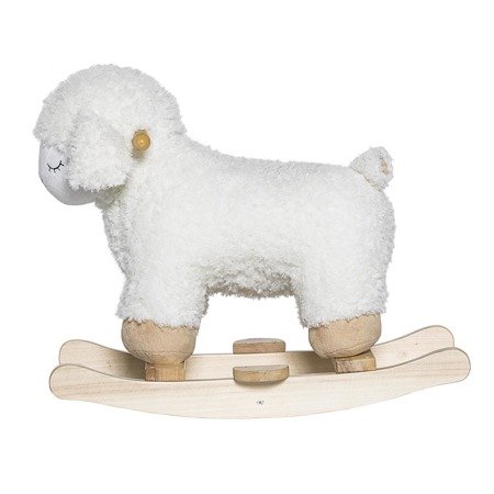 Laasrith Rocking Toy, Sheep, White, Polyester