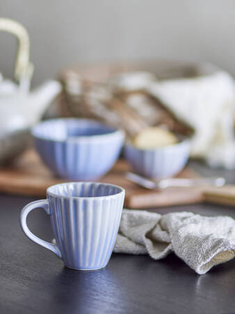 Latina Mug, Blue, Stoneware