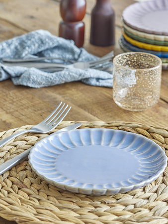 Latina Plate, Blue, Stoneware