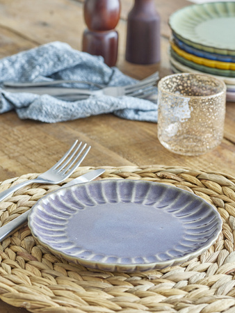 Latina Plate, Purple, Stoneware