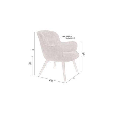 Lenn lounge chair purple