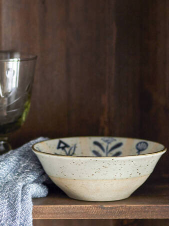 Leonie Bowl, Blue, Stoneware