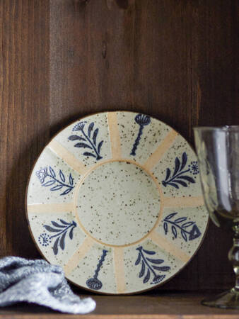 Leonie Plate, Blue, Stoneware