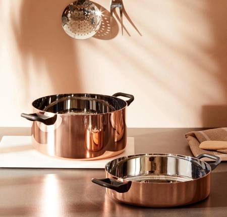 Low pot La Cintura di Orione ALESSI 3.7 L copper