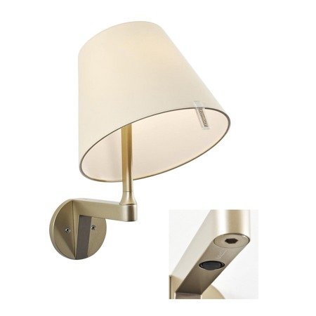 Melampo Wall ARTEMIDE Brown wall lamp with switch