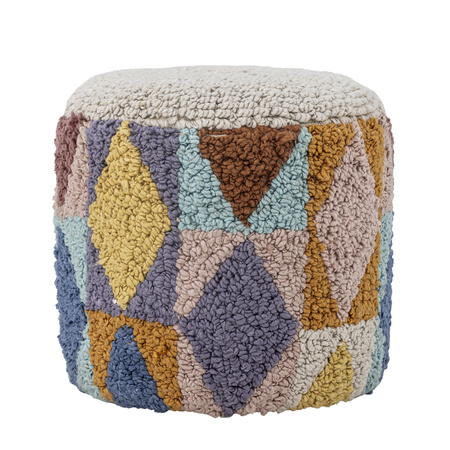 Miaki Pouf, Grey, Cotton