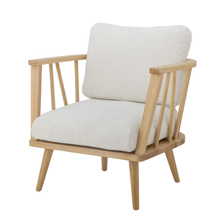 Millor Lounge Chair, Nature, Rubberwood