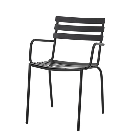 Monsi Dining Chair, Black, Galvanized Metal