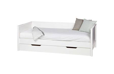 NIKKI bed with backrest white - WOOOD