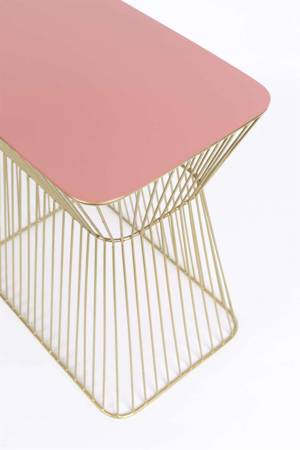 NO OFFENCE table, aged pink