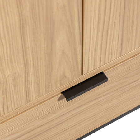 Narrow wardrobe SILAS brown oak