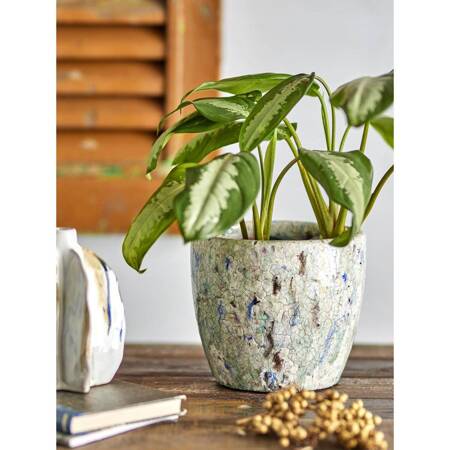 Niin Deco Flowerpot, Blue, Terracotta