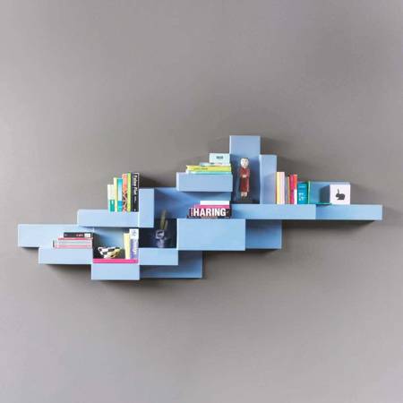 PRIMITIVE blue bookcase / Studio Nucleo