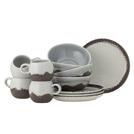 Paula Breakfast Set, Brown, Stoneware