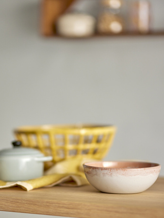 Paula Breakfast Set, Orange, Stoneware