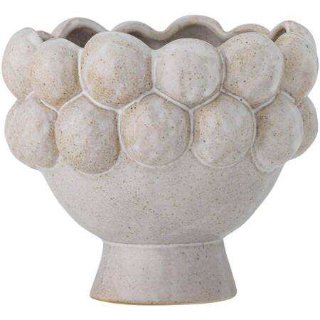 Poldor Flowerpot, Grey, Stoneware