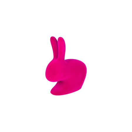 Rabbit velvet QeeBoo bookend fuchsia