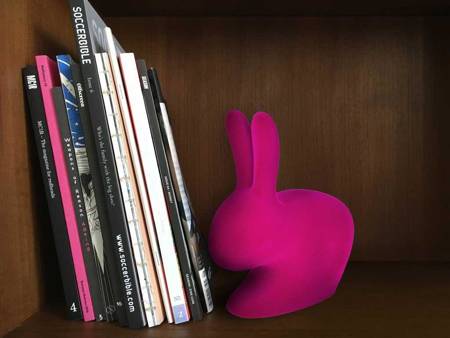 Rabbit velvet QeeBoo bookend orange