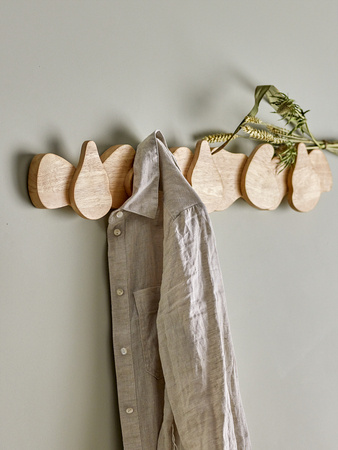 Ross Coat Rack, Nature, Rubberwood