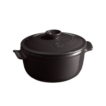 Round Ceramic Pot 2.5 L - Black