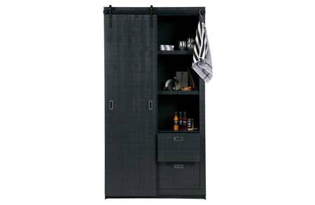 SLIDE BARN wardrobe black