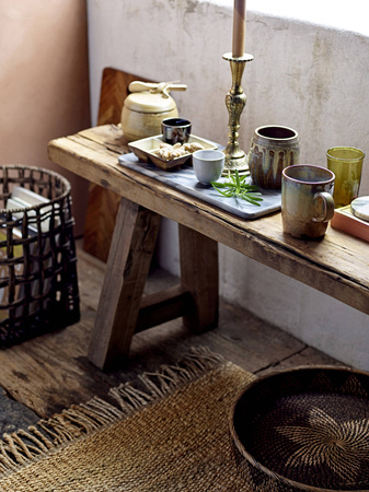 San Serving Tray, Brown, Rattan