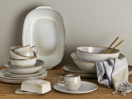 Sandrine Dinnerware Set, Nature, Stoneware