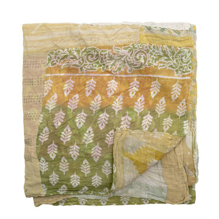 Sari Quilt, Yellow, Recycled Cotton