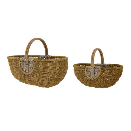 Set of 2 BLOOMINGVILLE VIBBER Baskets Natural