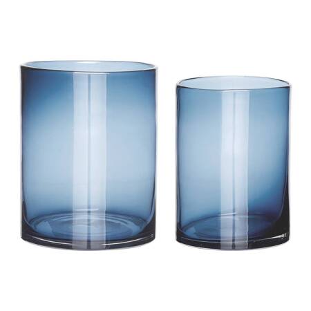 Set of 2 HÜBSCH BLUE vases