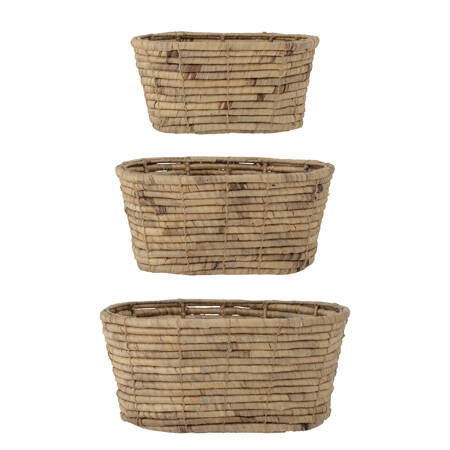 Set of 3 BLOOMINGVILLE BARBA Natural Baskets