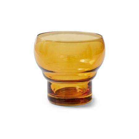 Set of 4 glasses 70's amber