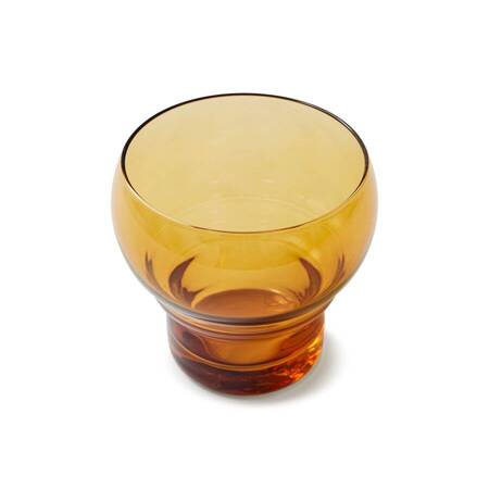 Set of 4 glasses 70's amber