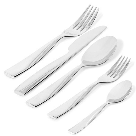 Set of 5 cutlery for one person ALESSI Dressed silver