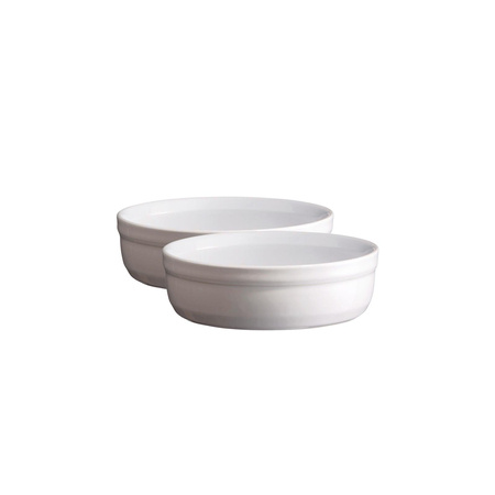 Set of Two Creme Brulee Bowls - White