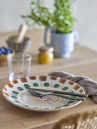 Shama Plate, Green, Stoneware