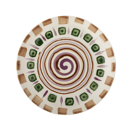 Shama Plate, Green, Stoneware