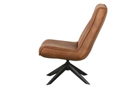 Skyler cognac swivel chair