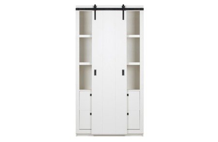 Sliding wardrobe WOOOD Barn white