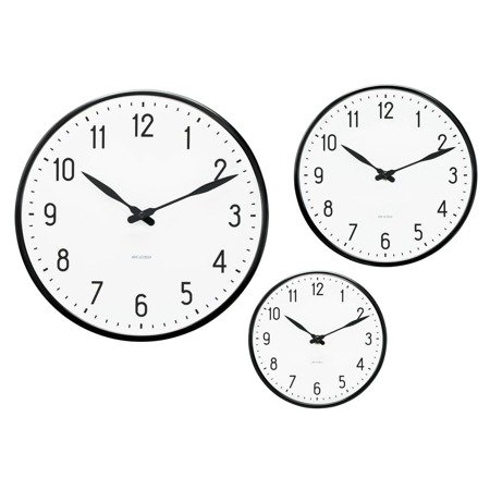 Station Wall clock Ø16.5 cm white/black