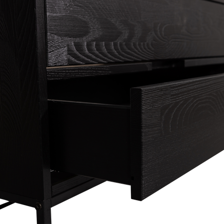 TV cabinet SILAS 120cm black ash