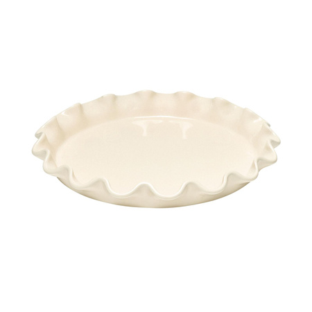 Tart Dish with Ruffle - 33cm - Cream