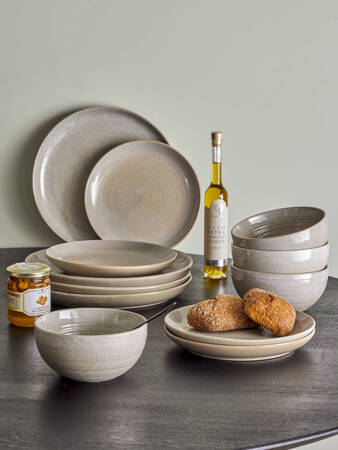 Taupe Dinnerware Set, Grey, Stoneware