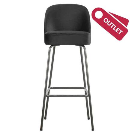 VOGUE bar stool 79cm velvet black (outlet)