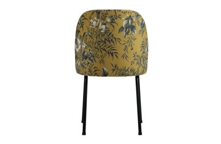 VOGUE mustard dining chair with floral pattern BE PURE